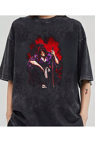 Toum Tricou oversize unisex cu imprimeu Anime Demon Slayer Kokushibo