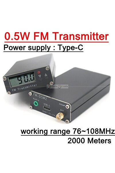 Choice 2000M 0.5W FM Transmitter 76-108Mhz Digital Display FM Stereo transmit...