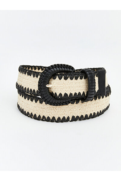 LC Waikiki Shining Choices Straw Look Women's Belt from Shining Store