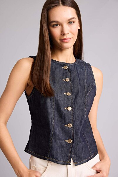 DeFacto Jean Buttoned Vest I0064Ax26Hs