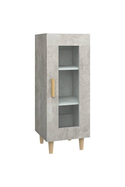 vidaxl Servantă, gri beton, 34,5x34x90 cm, lemn compozit