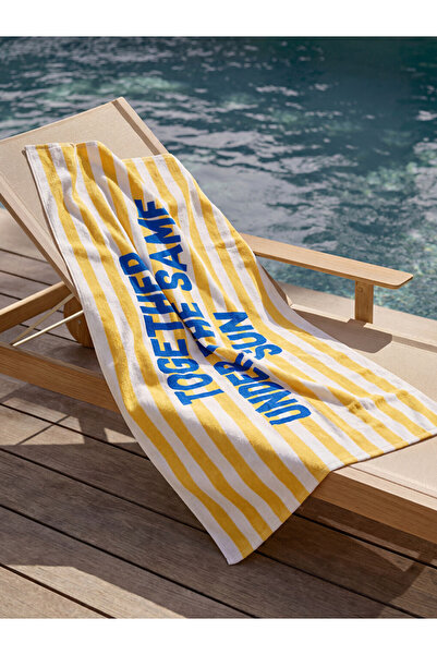 LC Waikiki Text Printed Women's Beach Towel from Uzg Store for Style Enthusia...