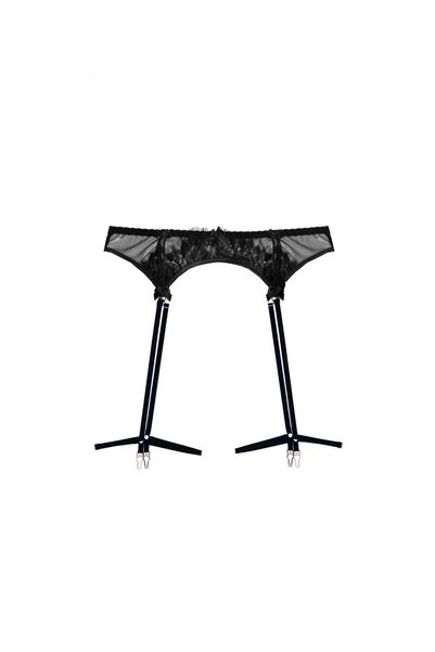 Simi Underwear Fracesca Kadın Siyah Dantelli Jartiyer