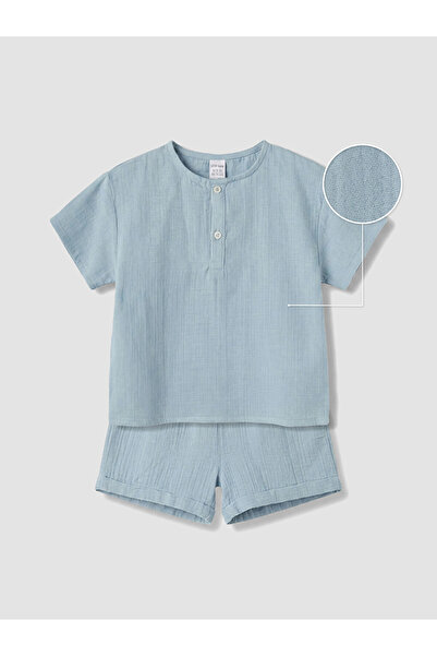 LC Waikiki Quality Parts from Çelebi Store Zero Roba Yaka Baby Boy Shorts Set
