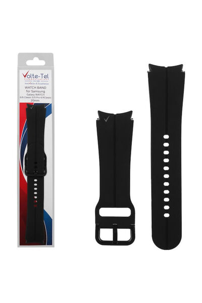 Other Λουράκι Volte-Tel Σιλικόνης Μαύρο (Galaxy Watch4/5/6/7/FE/4 Classic/6 C...