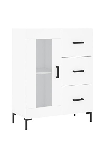 vidaxl Sideboard, white, 69.5x34x90 cm, composite wood