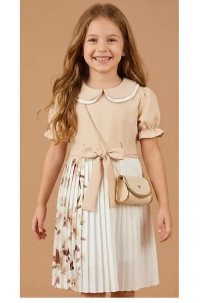 DMR Elegance 1/5 year old floral print dress with bag