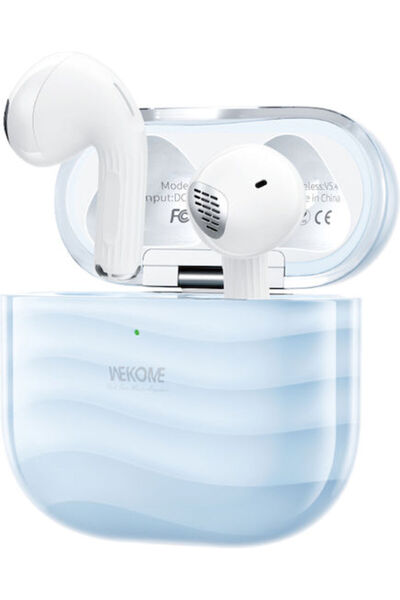 WK WS-18 Ακουστικά Bluetooth Handsfree με Θήκη Φόρτισης Μπλε