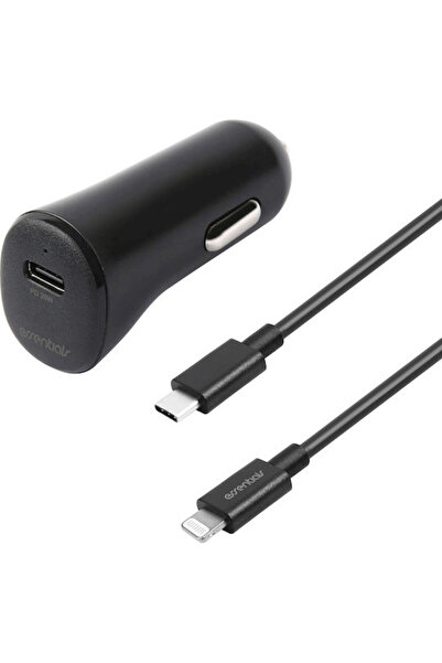 Essentials Φορτιστής Αυτοκινήτου 20W με μία Θύρα: 1xType-C με Καλώδιο Lightni...