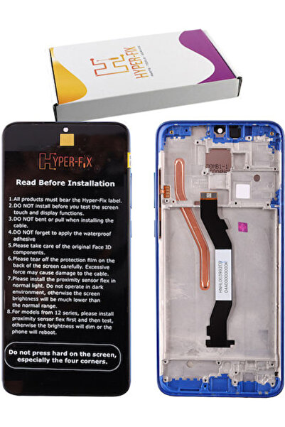 Hyper Οθόνη με μηχανισμό αφής και πλαίσιο για XIAOMI Redmi Note 8 Pro (Μπλε)