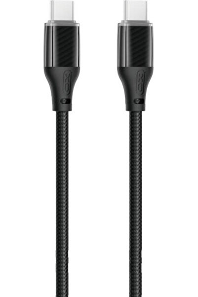 Xo Πλεγμένο καλώδιο USB 2.0 USB-C αρσενικό - USB-C 60W Μαύρο (16.005.0385)
