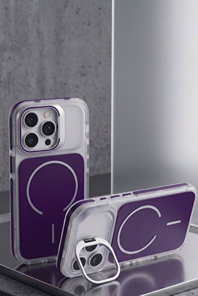 FABRON İphone 14 Pro Uyumlu Metal Kamera Standlı MagSafe Özellikli Mat Lims R...