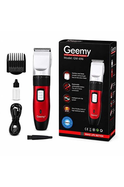 Geemy Mașina de tuns GM-696 pentru par și barba, Reincarcabila, Pieptene regl...