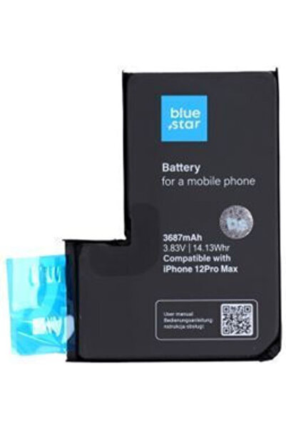 Blue Συμβατή ανταλλακτική μπαταρία Star 3687mAh για iPhone 12 Pro Max