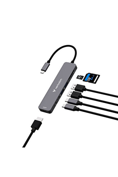 Verbatim Σταθμός σύνδεσης USB-C με HDMI 4K PD Γκρι (32158)