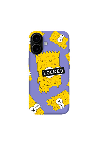 Other Apple Iphone 16 plus Bart Simpson Purple Colored Silicone TPU Θήκη