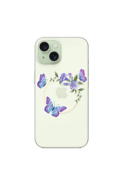 Other Apple iPhone 15 Butterfly on the ring Transparent Silicone TPU Θήκη
