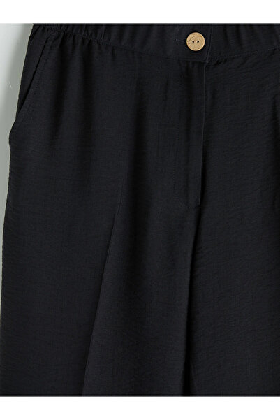LC Waikiki Navy Blue Women's Capri Pants with Elastic Waist