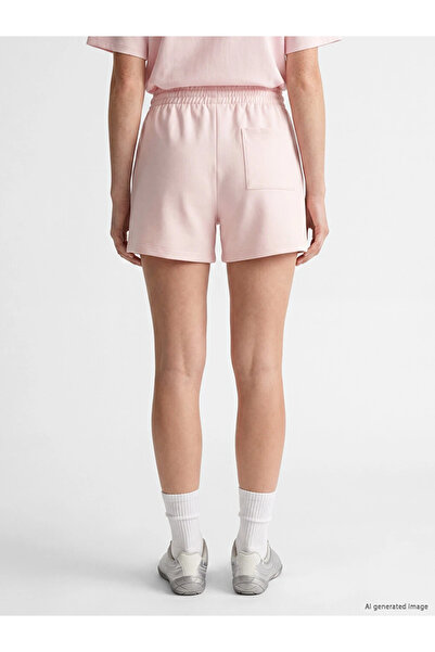 LC Waikiki Pink Soft Touch Women's Shorts with Elastic Waist