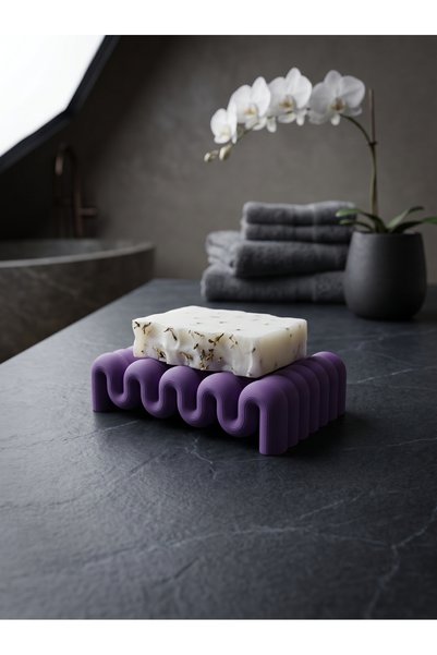 Fulmin Modern Wave Design Soap Dish Decorative Bathroom Organizer