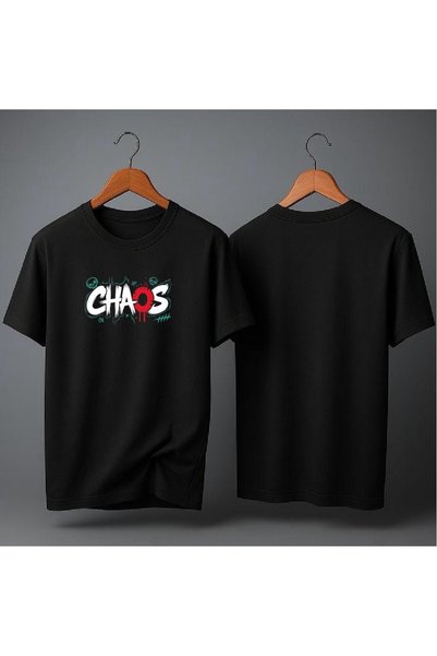 EFEVRA Chaos Written Simple and Stylish Printed Oversized T-Shirt