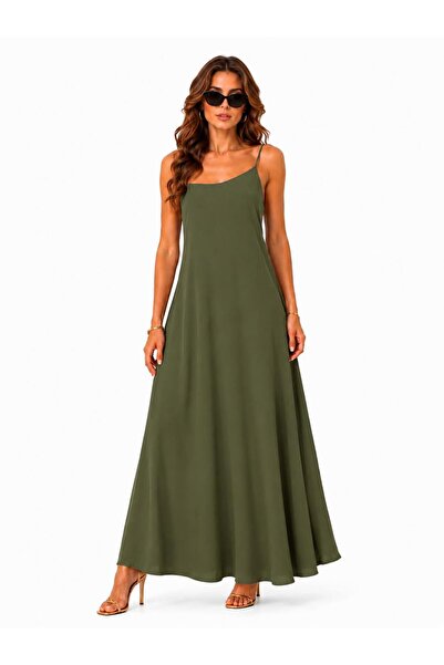 ELSEBUTİKTR Women's Strappy Comfortable Fit Maxi Summer Dress