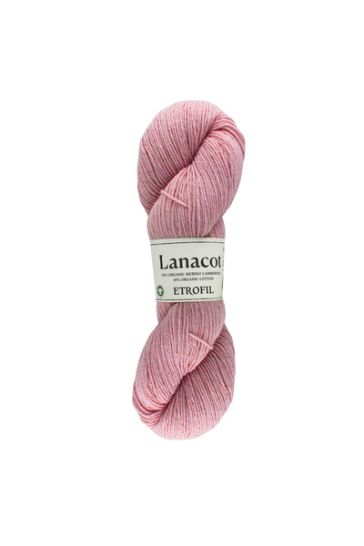 Etrofil Lanacot pređa za pletenje svetlo roza 55% organska merino vuna 45% or...