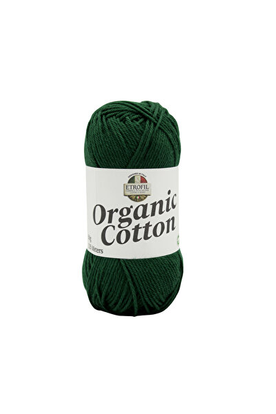 Etrofil Organic Cotton Knitting Yarn Forest Green 100% Organic Cotton 50g 125...