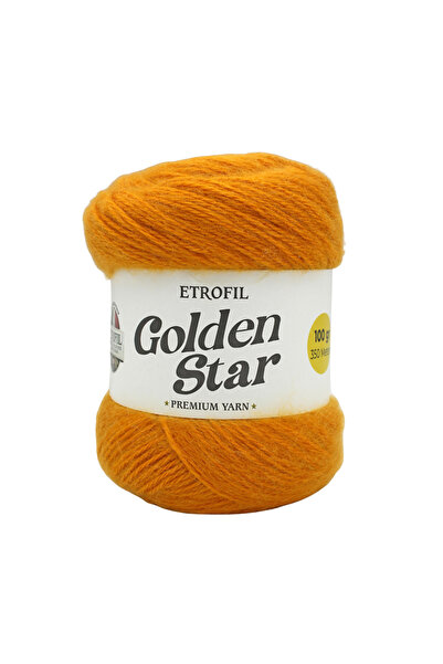 Etrofil Golden Star pređa za pletenje senf 75% premium akril 25% organska mer...