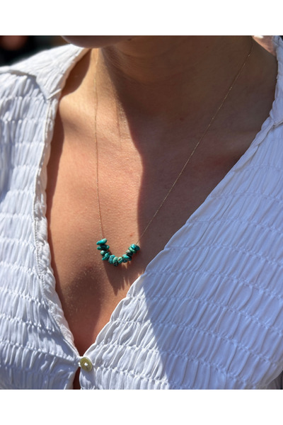 HEMS JEWELLERY 14 Ayar Altın Nomand Turkuaz Kolye