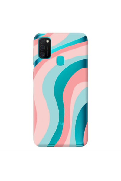 Other Samsung M21 Colored lines Transparent Silicone TPU Θήκη