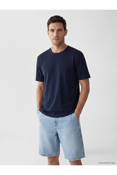 LC Waikiki Texx Store Quality Regular Fit Basic Men's Dry Touch T-Shirt