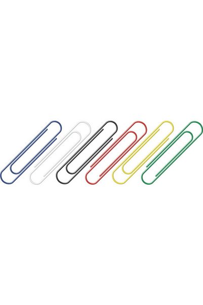 ALCO Colored paper clips 50 mm, 100/box, - assorted