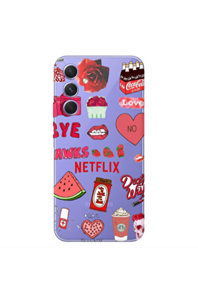 Other Samsung A55 pizza is my valentine Transparent Silicone TPU Θήκη