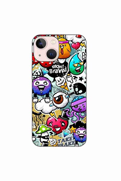 OEM Case compatible with Apple iPhone 13 Mini Silicone Gel Tpu Pattern Pop Ar...