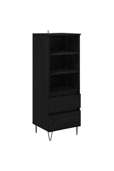 vidaxl Bufet cu sertar Stejar Negru 40 x 36 x 110 cm Lemn compozit
