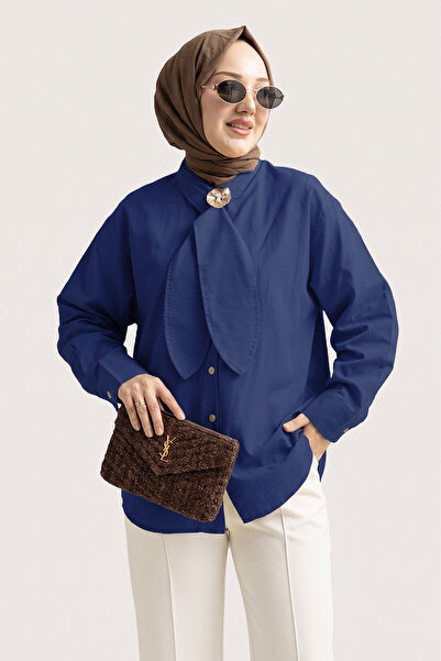 Suede Style 6408- Stylish Comfortable Tie-Detailed Woven Poplin Fabric Women'...