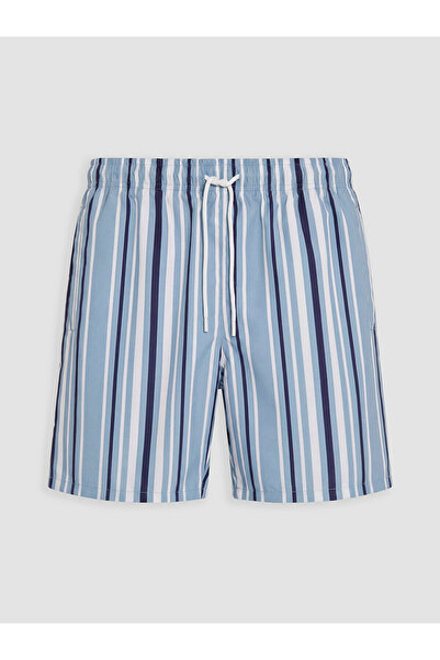 LC Waikiki Nevavm Short Length Striped Men's Swim Shorts with Difference