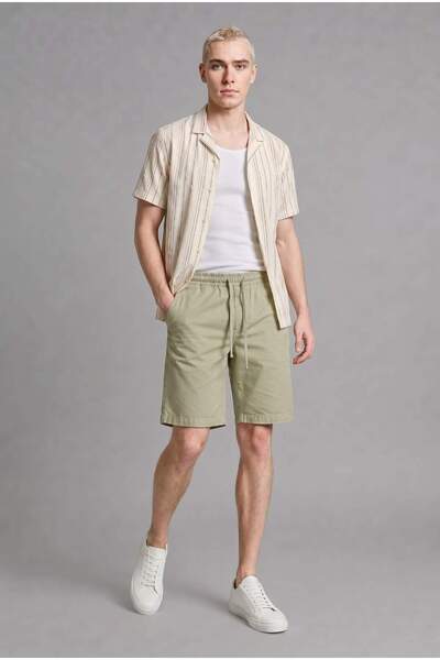 DeFacto Relax Fit Flexible Waist Bermuda Shorts G4970Ax26Sm
