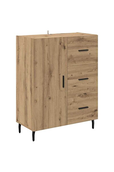 vidaxl Bufet cu sertar Stejar Artizanal 69,5 x 34 x 90 cm
