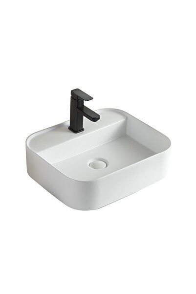 LENA EY-4720MB Mat Beyaz Tezgah Üstü Lavabo