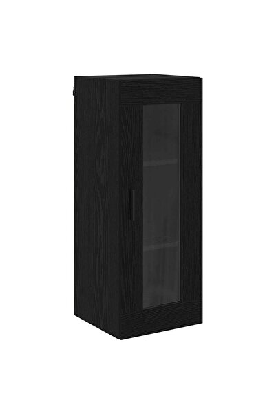 vidaxl Dulap montat pe perete Stejar Negru 34,5 x 34 x 90 cm