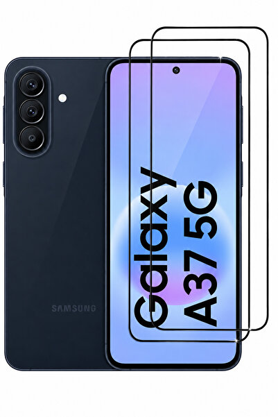 Nezih Case Samsung Galaxy A37 Uyumlu 5D Tam Kaplayan Temperli Cam Ekran Koruyucu