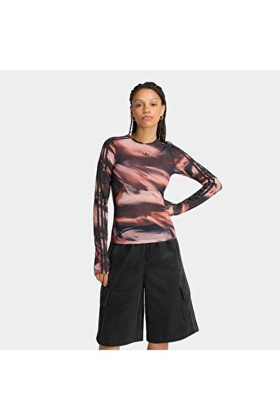 adidas Aop Mesh Tee Women's Sport Graphic Pattern T-Shirt Le8316