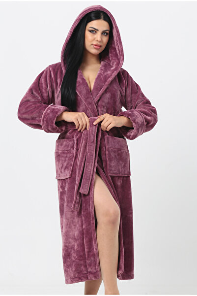 Nuşa Welsoft Hooded Women's Robe Ultra Soft Premium Home Wear