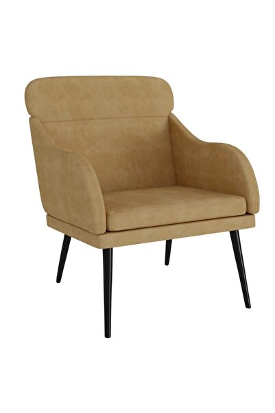vidaxl Armchair, brown, 63x76x80 cm, Velvet