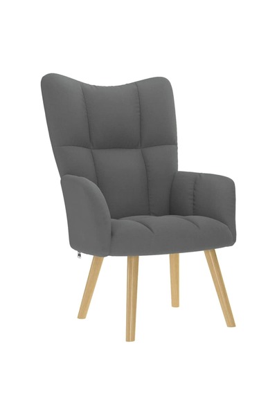 vidaxl Lounge chair, dark grey, textile