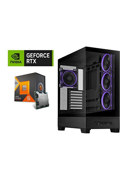 Other كمبيوتر ألعاب بمعالج Ryzen 5 7500X3D، لوحة أم ASUS B650E MAX، بطاقة رسو...
