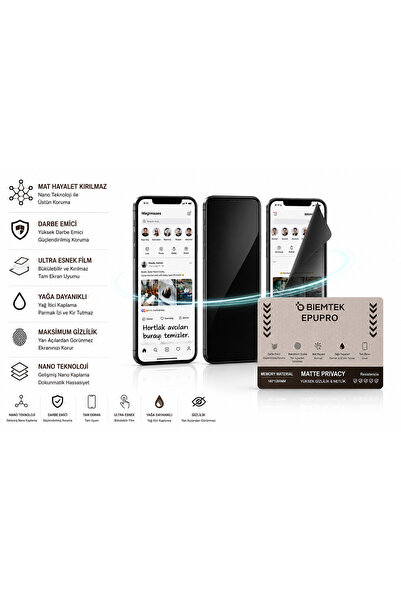 Biemtek Samsung Galaxy S23 Ultra Uyumlu Mat Hayalet Nano Kırılmaz Ekran Koruyucu