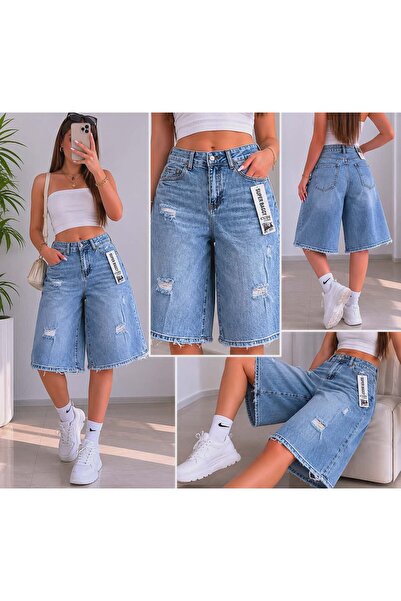 NO BRAND Γυναικεία τζιν βερμούδα